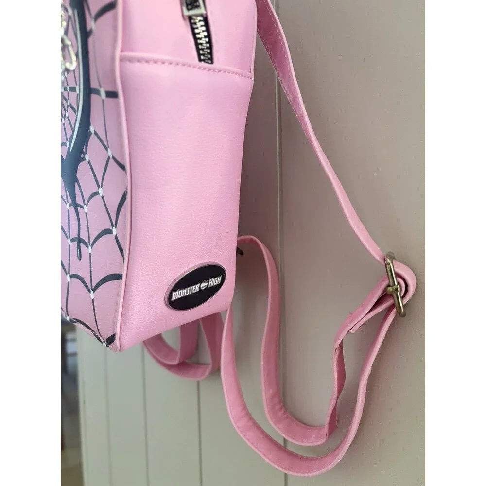 Monster High Coffin Mini Backpack Pink Spiderweb Goth Girl Bag Halloween Vampy